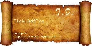 Tick Dóra névjegykártya