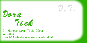 dora tick business card